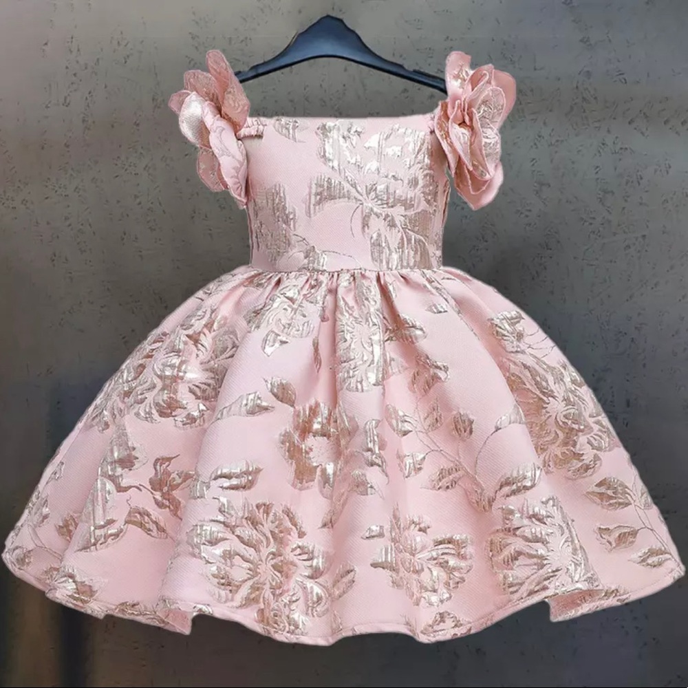 Pink and gold dress
